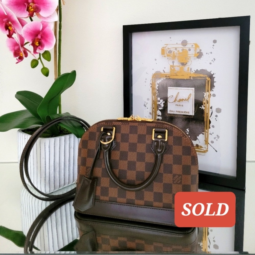 ❌️SOLD❌️ Louis Vuitton Alma BB Damier Ebene QwensCloset
